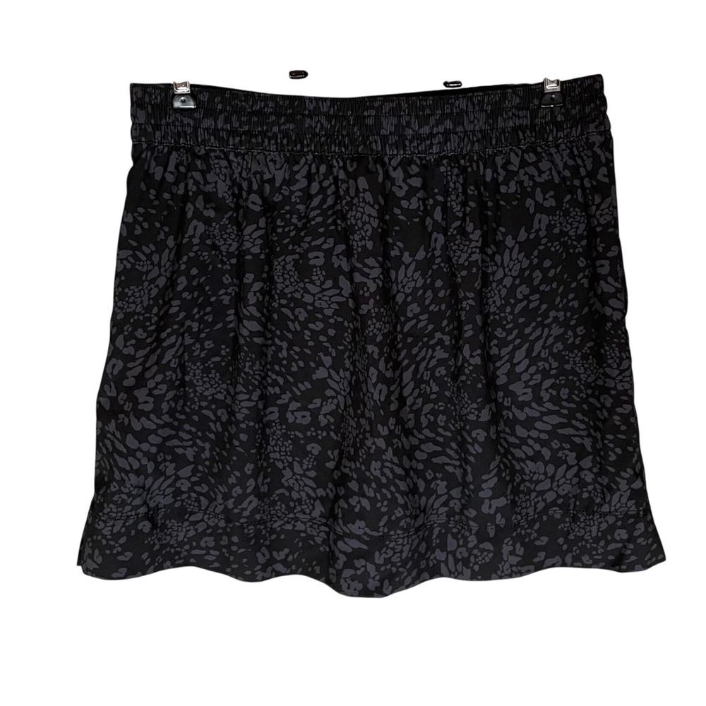 Speedo Womens Black Grey Leopard Print Swim Skort Built-in Liner Medium - Picture 2 of 7